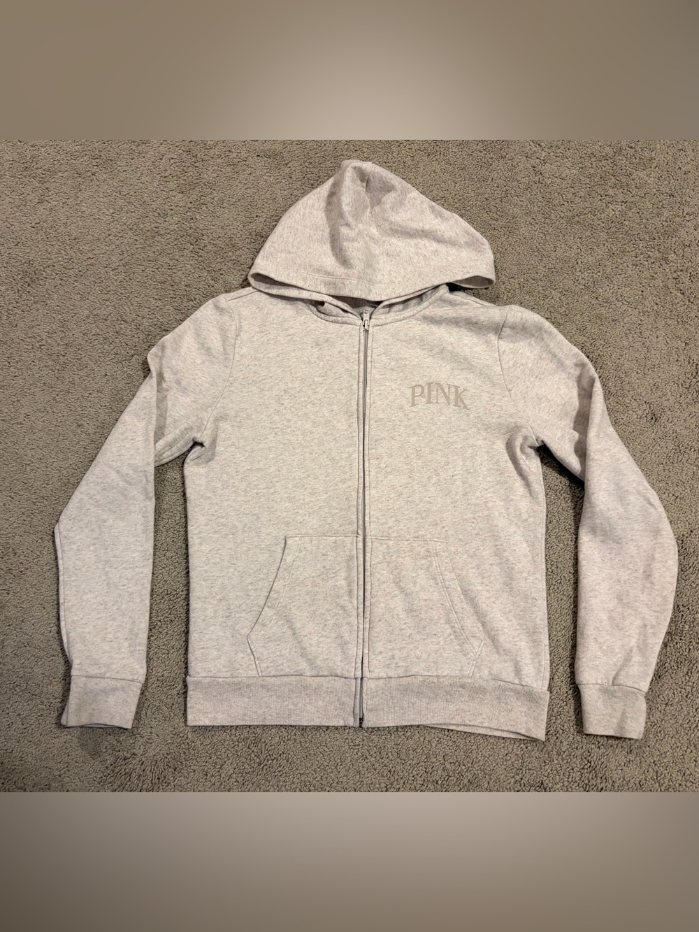 PINK Victoria Secret Hoodie Women’s Sz Small Multicolor Logo Pullover Sweatshirt